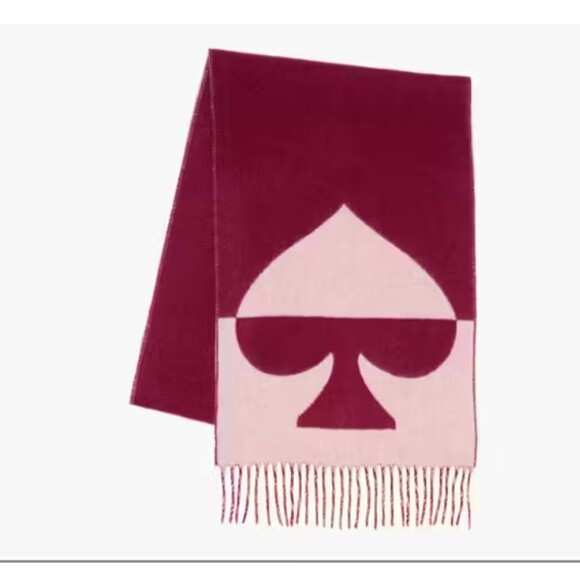 KATE SPADE Wool Cashmere Oversized Scarf  Lollipop Red NWT MSRP $149 - Picture 1 of 2